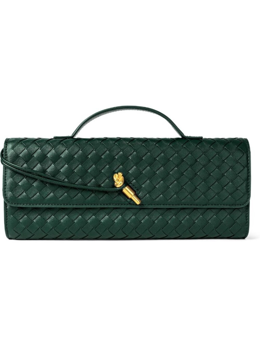 Chic Woven Evening Clutch Purse | Vegan Leather Crossbody Handbag for Women